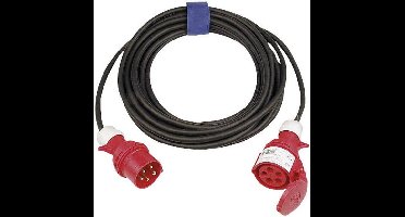 SIROX 366.525 Stroom Verlengkabel 32 A Zwart 25 m H07RN-F 5G 6 mm² Met fasewisselaar