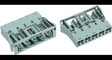 WAGO 770-745/064-000 Netstekker WINSTA MIDI Bus, recht Totaal aantal polen: 5 25 A Grijs 100 stuk(s)