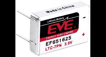 EVE EF651625 Speciale batterij LTC-7PN U-soldeerpinnen Lithium 3.6 V 750 mAh 1 stuk(s)