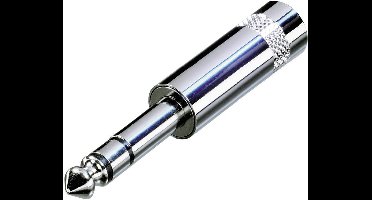 Rean AV NYS202 Jackplug 6,35 mm Stekker, recht Aantal polen: 3 Stereo Zilver 1 stuk(s)