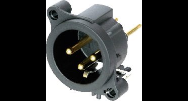 Neutrik NC3MAAV XLR-connector Flensstekker, contacten recht Aantal polen: 3 Zwart 1 stuk(s)