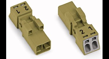 WAGO 890-292 Netstekker WINSTA MINI Stekker, recht Totaal aantal polen: 2 16 A Pink 50 stuk(s)