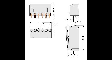 WAGO 2092-1304 Female behuizing (board) 2092 Totaal aantal polen: 4 Rastermaat: 5 mm Inhoud: 200 stuk(s)