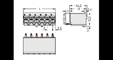 WAGO 2092-1182/200-000 Male behuizing (board) 2092 Totaal aantal polen: 12 Rastermaat: 5 mm Inhoud: 100 stuk(s)