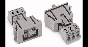 WAGO 890-783 Netstekker WINSTA MINI Bus, recht Totaal aantal polen: 3 16 A Pink 50 stuk(s)