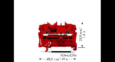 WAGO 2002-1203 Doorgangsklem 5.20 mm Spanveer Rood 100 stuk(s)
