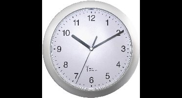 EUROTIME 56787 Wandklok Zendergestuurd 25 cm x 38 mm Zilver