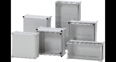 Fibox EKJ 30-G-FSH19 3630146 Deksel voor behuizing Met scharnier (l x b x h) 190 x 280 x 30 mm Polycarbonaat Grijs-wit (RAL 7035) 1 stuk(s)