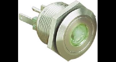 Bulgin MPI001/28/GN Vandalismebestendige druktoets 24 V/DC 0.05 A 1x uit/(aan) Moment Groen (Ø x l) 22 mm x 32.7 mm IP66 1 stuk(s)
