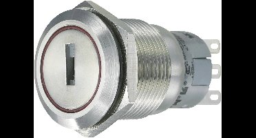 TRU COMPONENTS 701814 LAS1-AGQ-11Y/21 Vandalismebestendige sleutelschakelaar 250 V/AC 5 A 1x aan/aan 1 x 90 ° IP40 1 stuk(s)