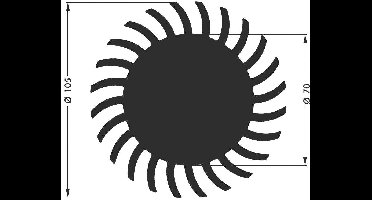 Fischer Elektronik 10021655 SK 584 20 SA LED-koellichaam 1.75 K/W (Ø x h) 105 mm x 20 mm