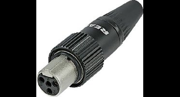 Rean AV RT4FCT-B Miniatuur-XLR-connector Bus, recht Aantal polen: 4 Zwart 1 stuk(s)