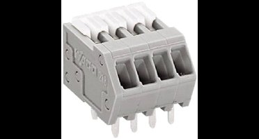 WAGO 218-504 Veerkrachtklemblok 0.50 mm² Aantal polen 4 Grijs 1 stuk(s)