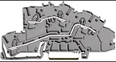 WAGO 2003-7642 Installatie-etageklem 5.20 mm Spanveer Toewijzing: L, L Grijs 1 stuk(s)