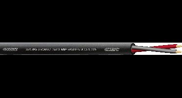 Cordial CLS 225 Black 100-BK Luidsprekerkabel 2 x 2.5 mm² Zwart per meter
