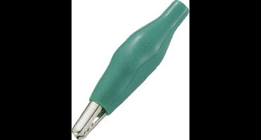 TRU COMPONENTS TC-ACR1GN203 Krokodillenklem Groen Klembereik (max.): 3 mm Lengte: 35 mm 1 stuk(s)