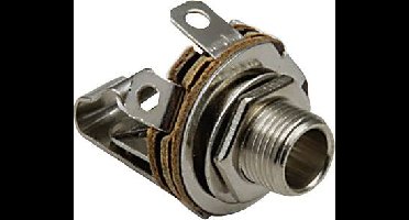 BKL Electronic 072314 Jackplug 3,5 mm Bus, inbouw verticaal Aantal polen: 2 Mono Zilver 1 stuk(s)