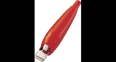 TRU COMPONENTS TC-ACR4RD203 Krokodillenklem Rood Klembereik (max.): 4 mm Lengte: 68 mm 1 stuk(s)