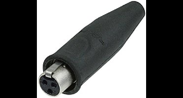 Rean AV RT3FC-B-W Miniatuur-XLR-connector Bus, recht Aantal polen: 3 Zwart 1 stuk(s)