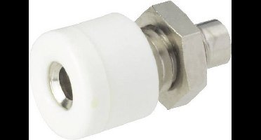 Schnepp Miniatuur-laboratoriumconnector Bus, inbouw verticaal Stift-Ø: 2.6 mm Wit 1 stuk(s)