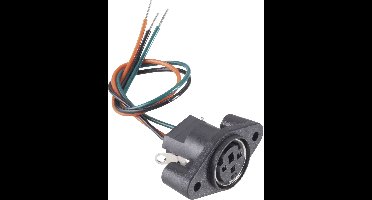 BKL Electronic 0204028 Miniatuur-DIN-connector Bus, inbouw verticaal Aantal polen: 8 Zwart 1 stuk(s)