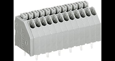 WAGO 250-410 Veerkrachtklemblok 0.50 mm² Aantal polen 10 Grijs 1 stuk(s)