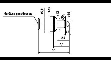 PTR Hartmann 5099-D-2.0N-AU-1.0C Precisietestpen met veercontact