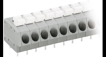 WAGO 804-108 Veerkrachtklemblok 2.50 mm² Aantal polen 8 Grijs, Wit 1 stuk(s)