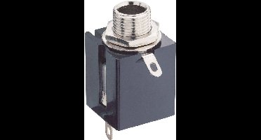 Lumberg KLBPS 3 Jackplug 6,35 mm Bus, inbouw verticaal Aantal polen: 3 Stereo Zwart 1 stuk(s)