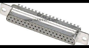 HARTING 09670254715 D-sub female connector 180 ° Aantal polen: 25 Soldeerkelk 1 stuk(s)