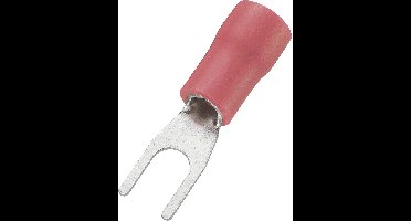 TRU COMPONENTS 745224 Vorkkabelschoen 0.50 mm² 1.50 mm² Schachtdiameter=3.2 mm Deels geïsoleerd Rood 100 stuk(s)