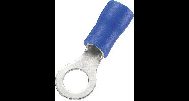 TRU COMPONENTS 1572136 Ringkabelschoen Dwarsdoorsnede (max.): 2.50 mm² Schachtdiameter: 5.2 mm Deels geïsoleerd Blauw 100 stuk(s)