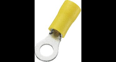 TRU COMPONENTS 746621 Ringkabelschoen Dwarsdoorsnede (max.): 6 mm² Schachtdiameter: 5.3 mm Deels geïsoleerd Geel 50 stuk(s)