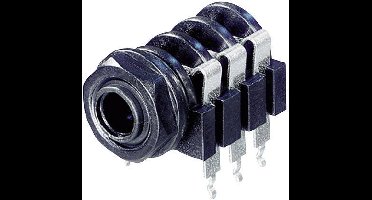 Rean AV NYS 219 Jackplug 6,35 mm Bus, inbouw horizontaal Aantal polen: 3 Stereo Zwart 1 stuk(s)