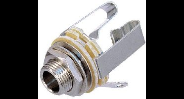 Rean AV NYS 230 Jackplug 6,35 mm Bus, inbouw verticaal Aantal polen: 3 Stereo Zilver 1 stuk(s)