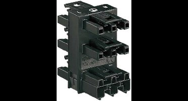 WAGO Netsplitter [Netstekker - Netbus, Netbus, Netbus, Netbus, Netbus] Totaal aantal polen: 2 + PE Zwart 1 stuk(s)