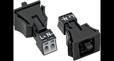 WAGO 890-702 Netstekker WINSTA MINI Bus, recht Totaal aantal polen: 2 16 A Zwart 1 stuk(s)