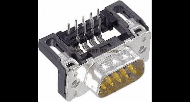 HARTING 09654626812 D-sub male connector 90 ° Aantal polen: 37 Solderen 1 stuk(s)