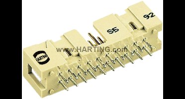 HARTING 09185347324 Male connector Totaal aantal polen 34 Aantal rijen 2 1 stuk(s)