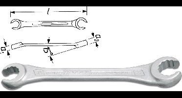 Hazet 612-16X18 Dubbele open ringsleutel Sleutelbreedte (metrisch) 16 - 18 mm