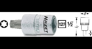 Hazet 992 992-T55 Dopsleutel-bitinzet 1/2 (12.5 mm)