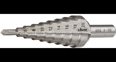 Vigor V2395 HSS Getrapte boor Gezamenlijke lengte 75 mm Cilinderschacht 1 stuk(s)