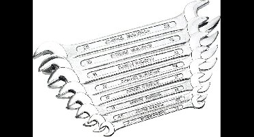 Brüder Mannesmann M 110-08DIN Dubbele steeksleutelset 8-delig Sleutelbreedte (metrisch) 6 - 22 mm