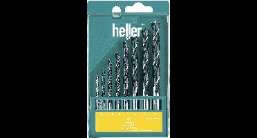 Heller 205241 Hout-spiraalboorset 8-delig 3 mm, 4 mm, 5 mm, 6 mm, 7 mm, 8 mm, 9 mm, 10 mm Cilinderschacht 1 set(s)
