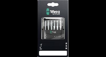 Wera Mini-Check Phillips Pozidriv TORX, 50 mm 05073638001 Bitset 6-delig Kruiskop Phillips, Kruiskop Pozidriv, Binnen-Torx
