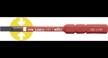 Wiha SlimBit electric Werkplaats Plat Verwisselbare kling 6.5 mm 75 mm Geschikt voor Wiha Torque