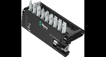 Wera 8100-9/TZ 05056161001 Bitset 10-delig Plat, Kruiskop Phillips, Kruiskop Pozidriv Torsion zone