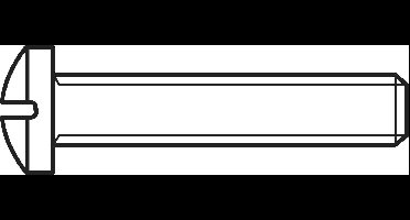 TOOLCRAFT 827139 Lenskopschroeven M3 35 mm Kruiskop Phillips DIN 7985 Staal Galvanisch verzinkt 100 stuk(s)