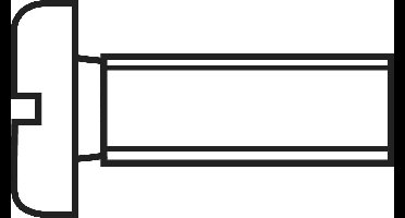 TOOLCRAFT 839938 Cilinderkopschroeven M2 20 mm Sleuf DIN 84 Kunststof, Polyamide 10 stuk(s)