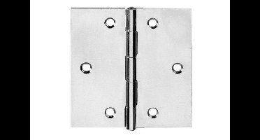 TOOLCRAFT Hoekige scharnieren 40 mm Staal, blauw gegalvaniseerd 1 stuk(s)